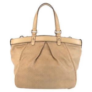 GUCCI Shoulder Bag 282312 canvas beige Bamboo Diamante | AlmaBagz