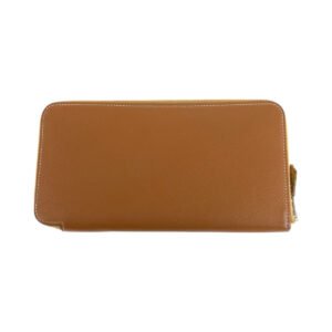 HERMES Long Wallet Purse Epsom Gold Brown SilverMetal Azap Long Silk Inn | AlmaBagz