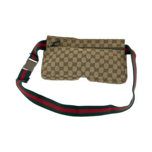 GUCCI Waist bag 28566 GG canvas beige Sherry line | AlmaBagz