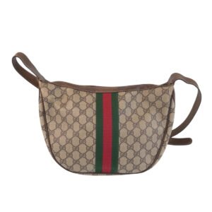 GUCCI Shoulder Bag 68 001 3840 GG Supreme Canvas beige Old Gucci Shelly Line | AlmaBagz
