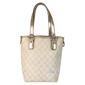 GUCCI Tote Bag 189897 GG Supreme Canvas white | AlmaBagz