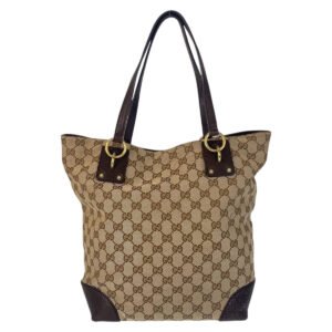 GUCCI Tote Bag 247237 GG canvas Beige brown | AlmaBagz