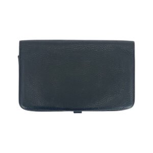 HERMES Long Wallet Purse Togo Black SilverMetal Dogon GM | AlmaBagz