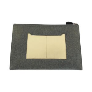 HERMES Clutch bag felt multicolor Toudou 37 | AlmaBagz