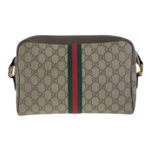 GUCCI Shoulder Bag 517060 GG Supreme Canvas Beige Gold Metal Sherry Line Ophidia | AlmaBagz