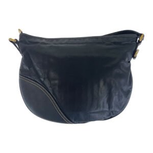 GUCCI Shoulder Bag 169998 leather black Interlocking | AlmaBagz