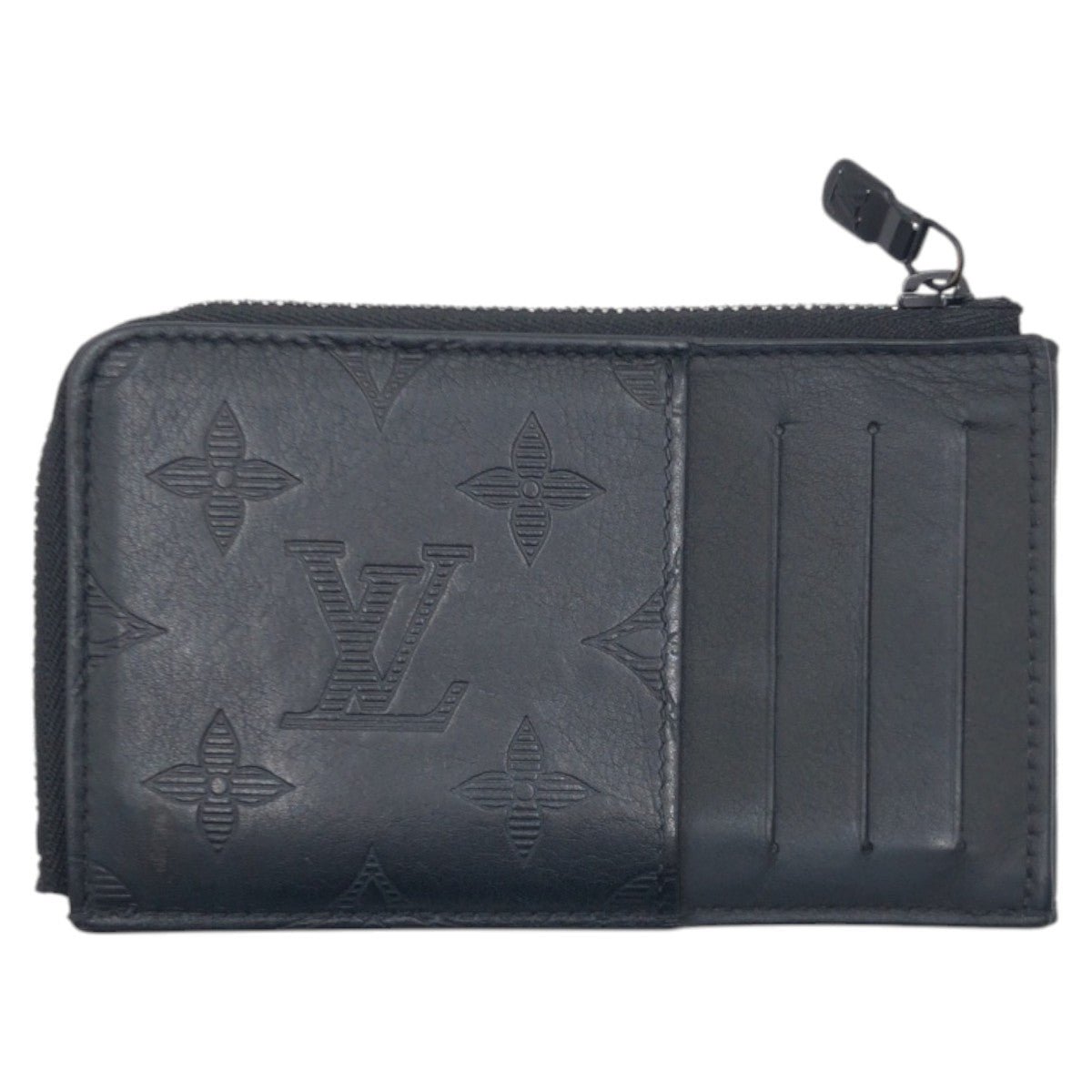LOUIS VUITTON Coin case M82526 leather black Monogram hybrid wallet | AlmaBagz