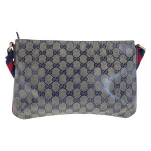 GUCCI Shoulder Bag 189749 Coated canvas Navy Sherry line GG crystal | AlmaBagz