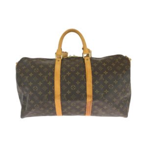 LOUIS VUITTON Shoulder Bag M41416 PVC Brown Monogram Keepall 50 bandouliere | AlmaBagz