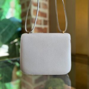 HERMES Constance 18 Mauve Pale Chevre Mysore Shoulder Bag | AlmaBagz