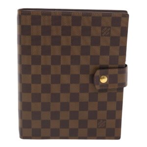 LOUIS VUITTON Damier Ebene Agenda GM Day Planner Cover R20107 LV Auth 50322A | AlmaBagz