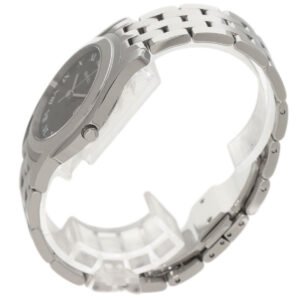 GUCCI Watches Quartz 5500M Stainless Steel , Stainless Steel Silver Round face black dial mens Used | AlmaBagz