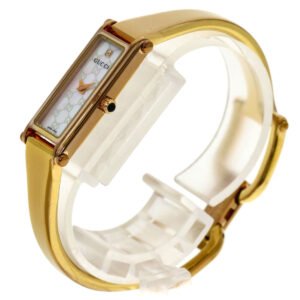 GUCCI Watches Quartz 1500L PGP , PGP gold Square face White shell dial Women Used | AlmaBagz