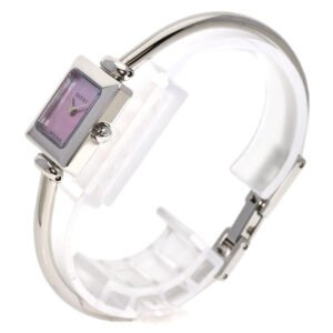 GUCCI Watches Quartz 1900 L Stainless Steel Silver square face bangle Pink shell dial | AlmaBagz