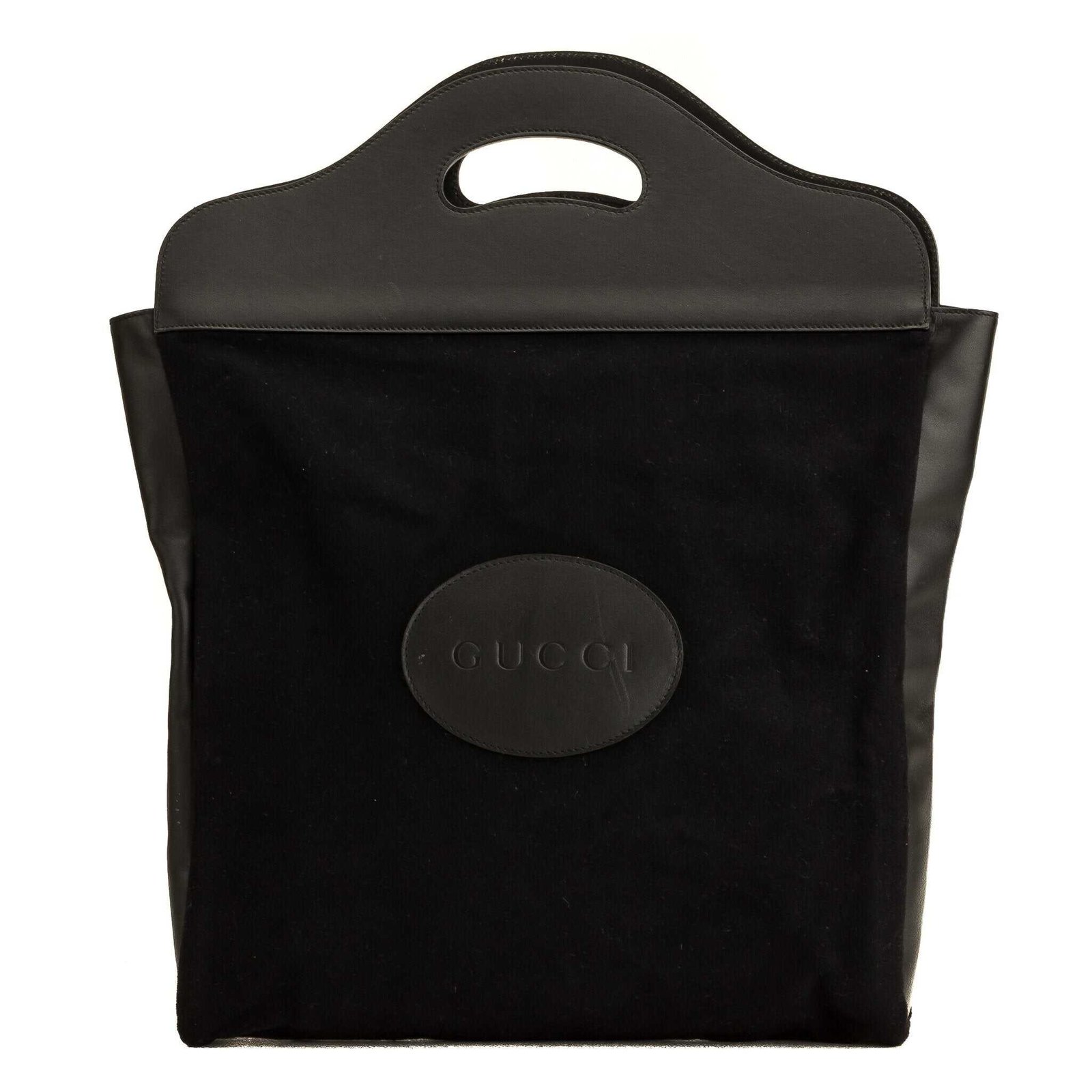 Gucci Black Suede Tote Bag (5101040) | AlmaBagz