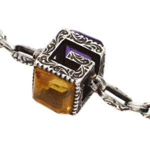 GUCCI bracelet SV Silver Citrine Amethyst #16 Women Used | AlmaBagz