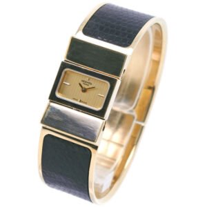 HERMES Watches Quartz L01.201 Plated Gold , Leather gold Location gold dial Women Used | AlmaBagz