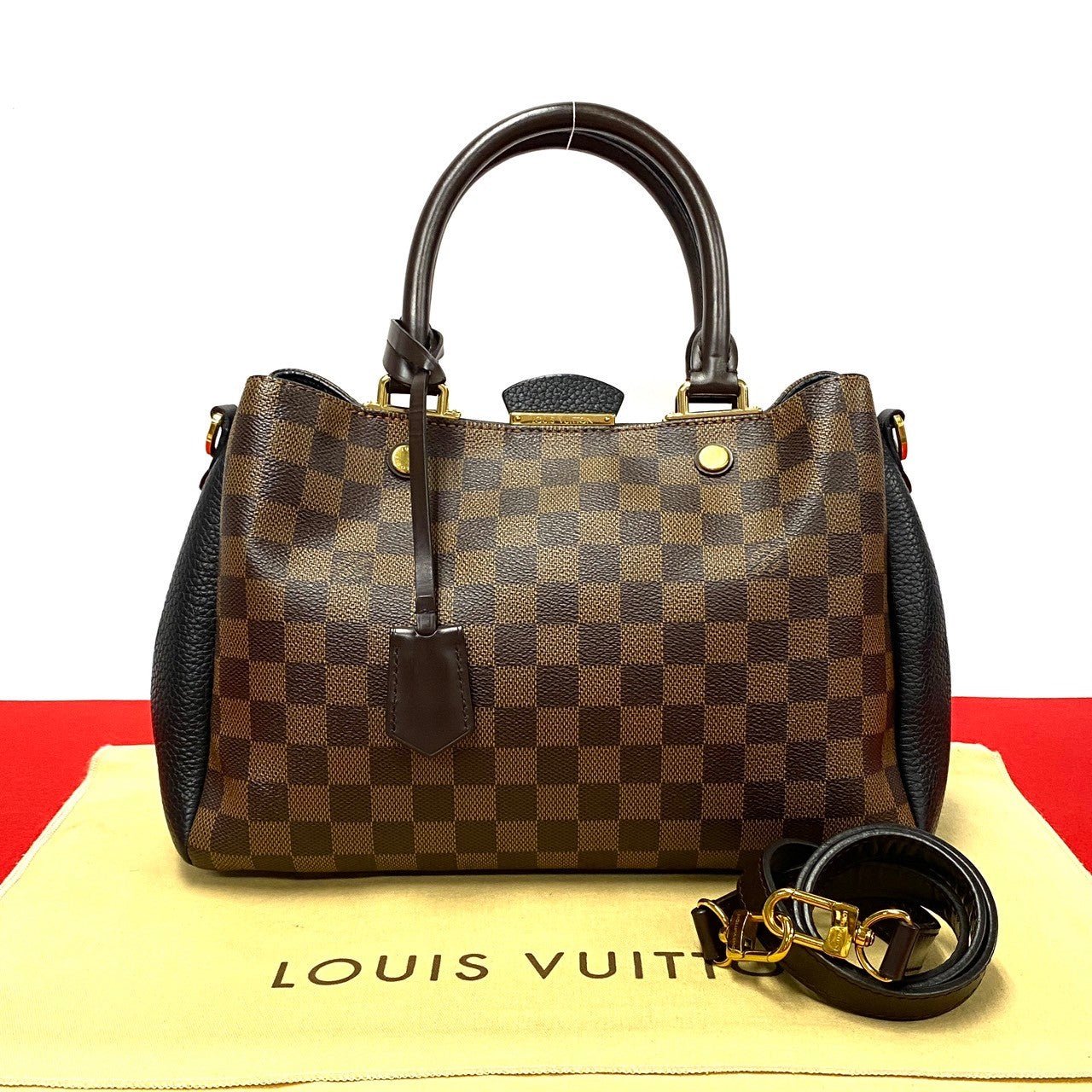 LOUIS VUITTON Shoulder Bag leather Brown Damier Brittany | AlmaBagz - Image 9