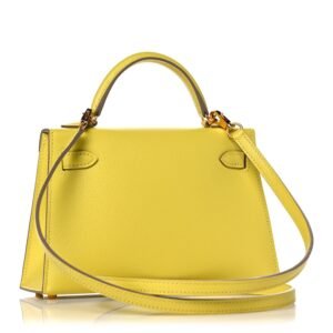 HERMES Epsom Mini Kelly Sellier 20 Lime | AlmaBagz