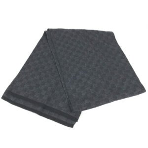LOUIS VUITTON Scarf M70028 wool black Damier Grafitte Escalp Petit Damier | AlmaBagz