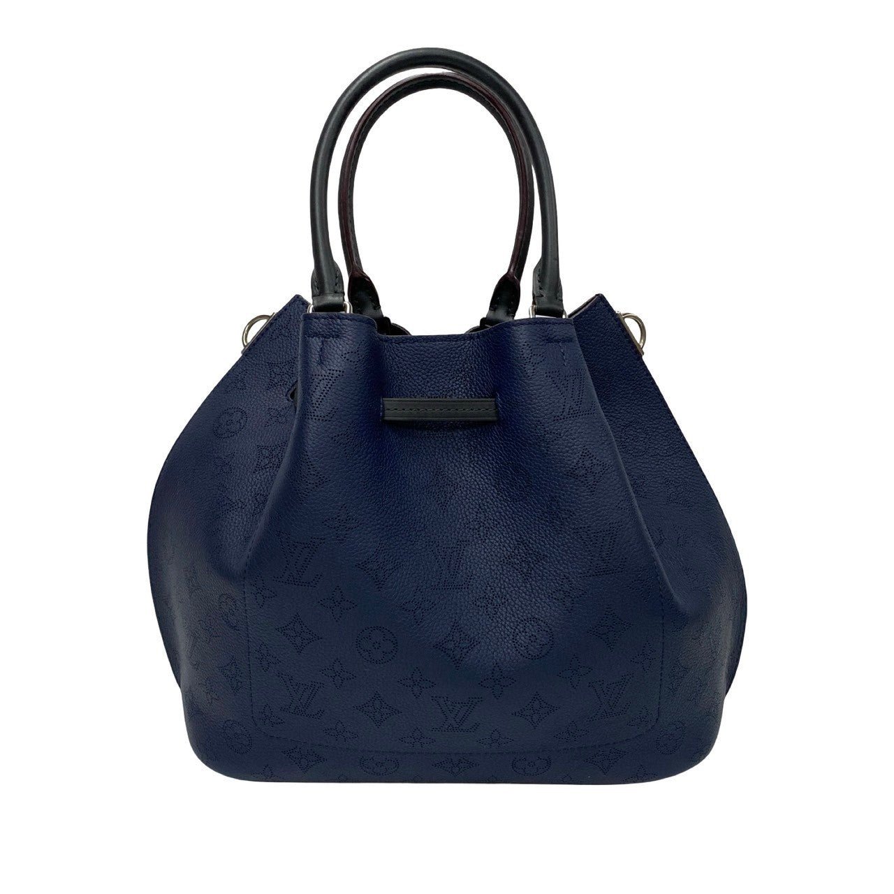 LOUIS VUITTON Shoulder Bag leather Navy Monogram Mahina Girolatta | AlmaBagz - Image 4