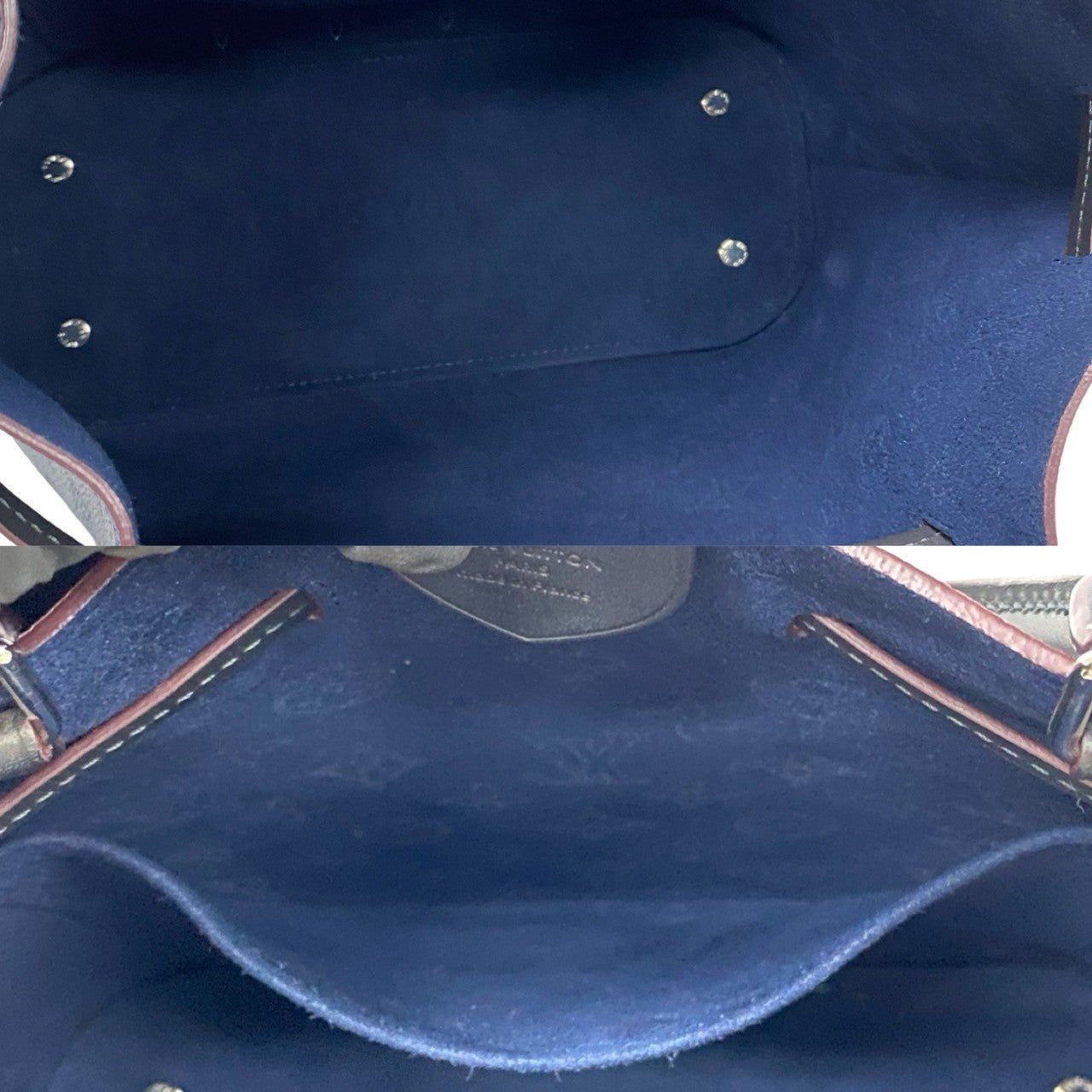 LOUIS VUITTON Shoulder Bag leather Navy Monogram Mahina Girolatta | AlmaBagz - Image 7