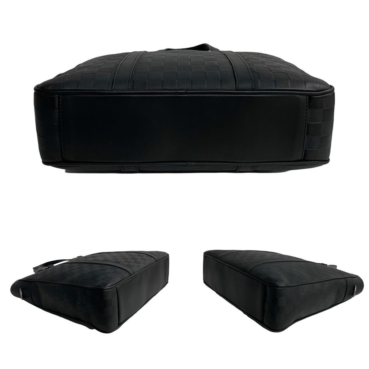 LOUIS VUITTON Shoulder Bag leather black Damier Anfini Tadao PM | AlmaBagz - Image 6