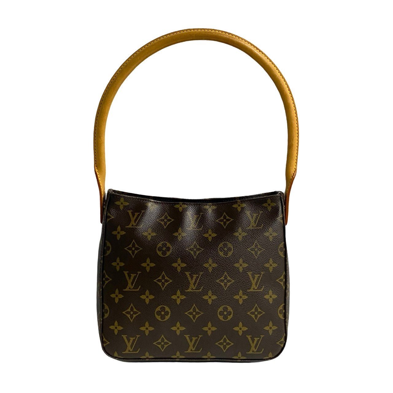 LOUIS VUITTON Shoulder Bag leather Brown Monogram Looping PM | AlmaBagz
