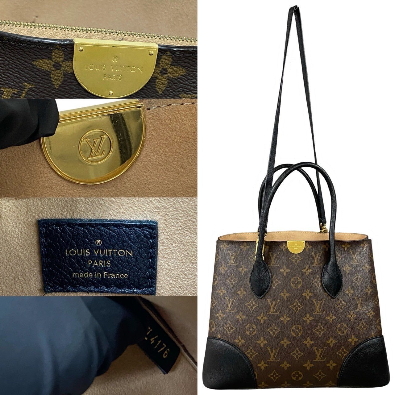 LOUIS VUITTON Shoulder Bag leather Brown Monogram Flandrin | AlmaBagz - Image 3