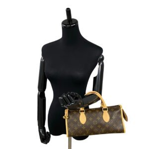 LOUIS VUITTON Handbag leather Brown Monogram Popan cool | AlmaBagz