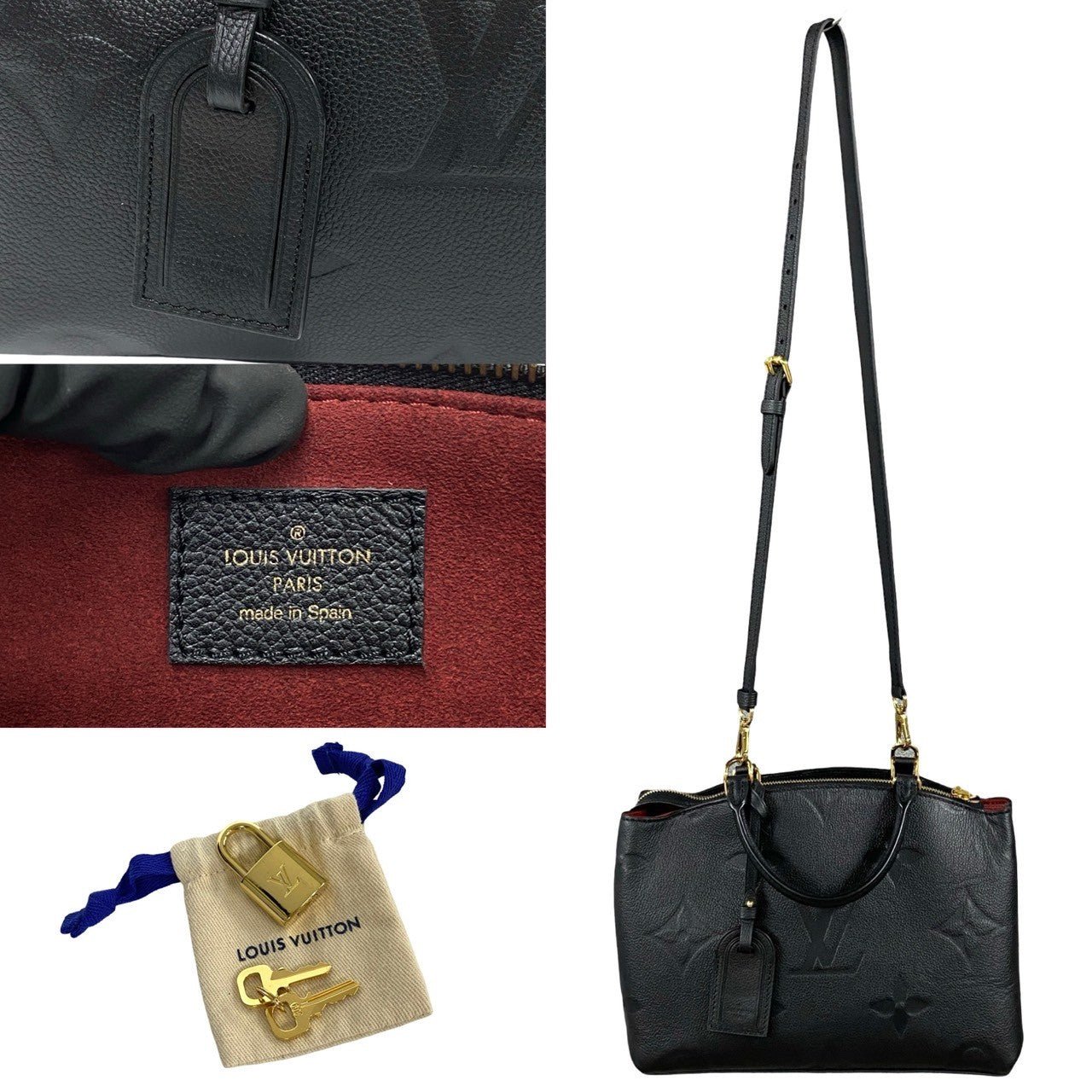 LOUIS VUITTON Shoulder Bag leather black Monogram Unplant Petit Palais PM | AlmaBagz - Image 2