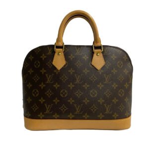 LOUIS VUITTON Handbag leather Brown Monogram Alma | AlmaBagz