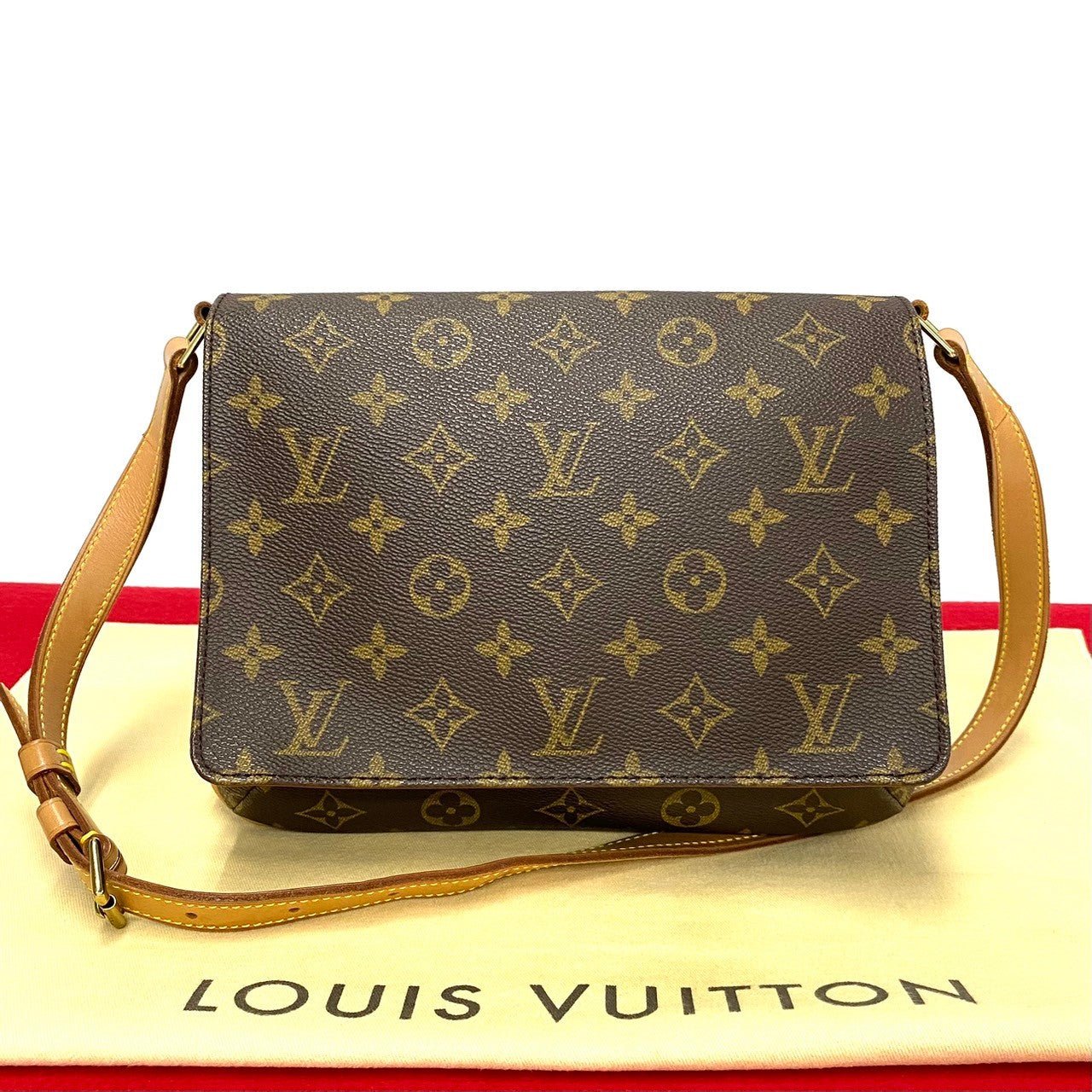 LOUIS VUITTON Shoulder Bag leather Brown Monogram Musette tango | AlmaBagz - Image 10