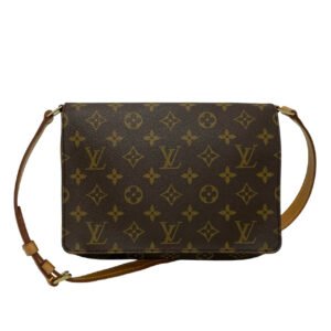 LOUIS VUITTON Shoulder Bag leather Brown Monogram Musette tango | AlmaBagz