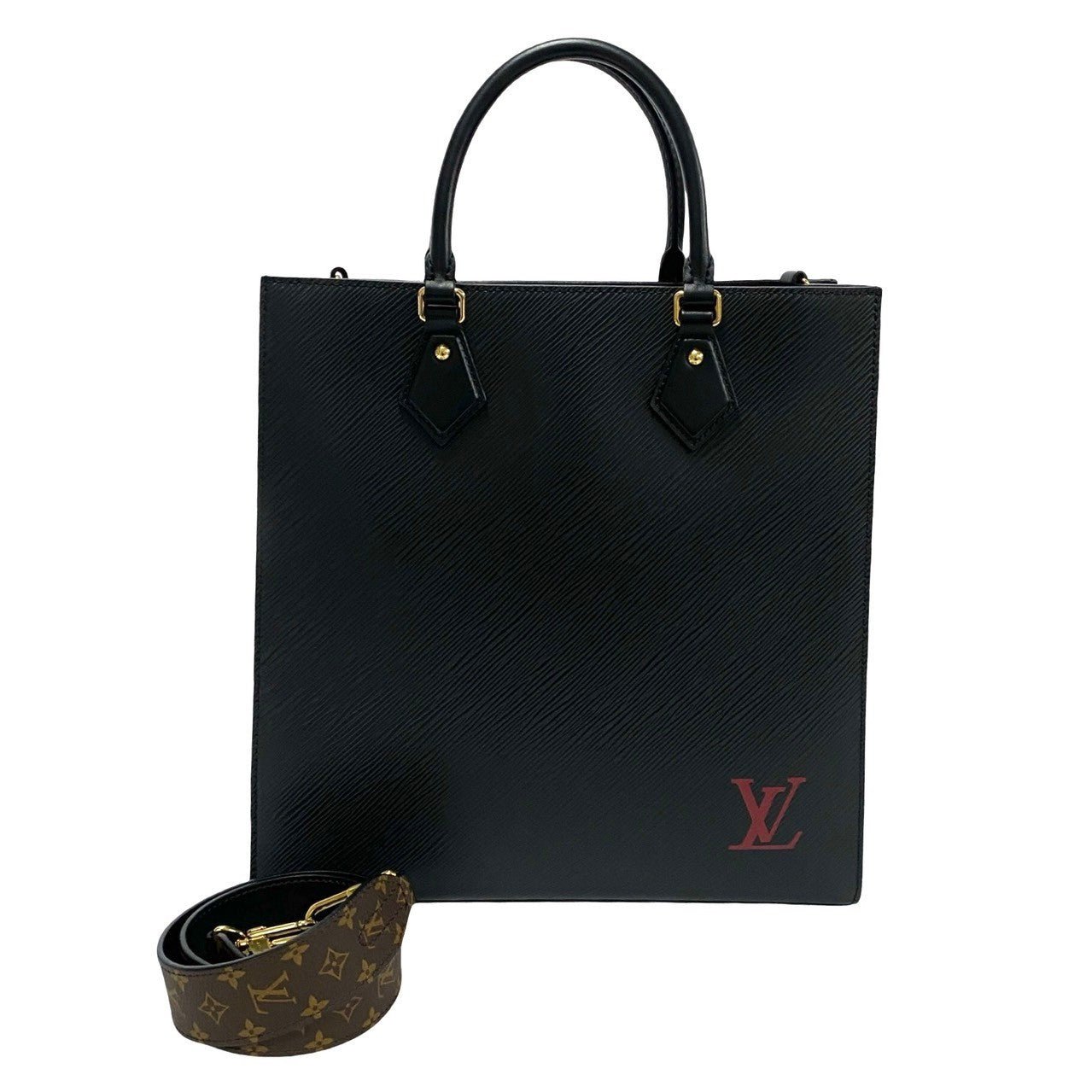 LOUIS VUITTON Shoulder Bag Epi Leather black Epi Sac Plat PM | AlmaBagz