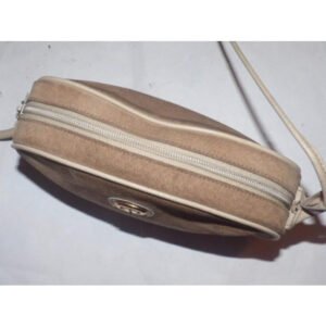 Gucci Vintage Purses Beige Suede Cross Body Bag | AlmaBagz