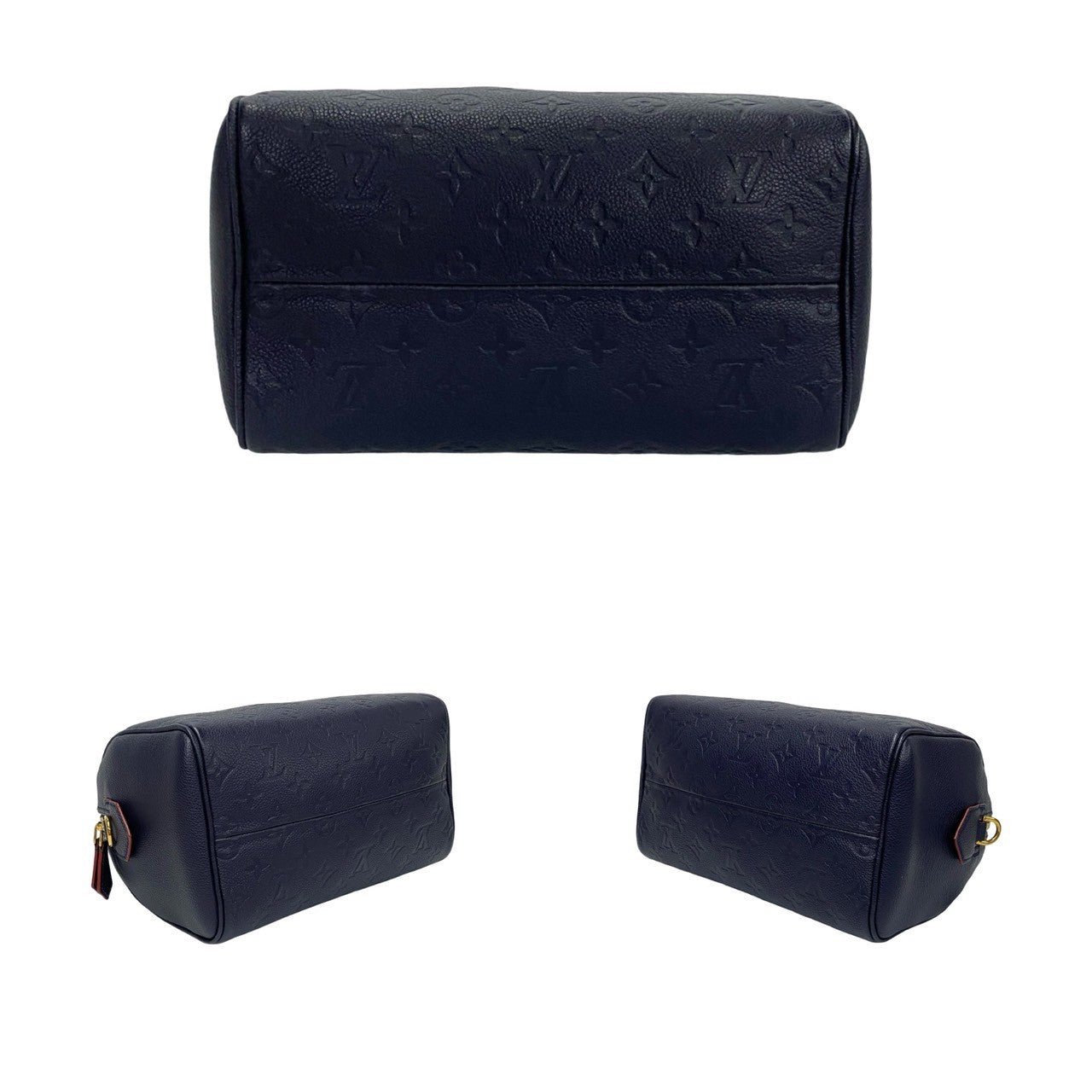 LOUIS VUITTON Shoulder Bag leather Navy Monogram Ann Platt Speedy bandouliere | AlmaBagz - Image 6