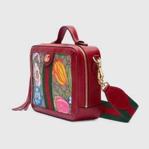 Gucci Ophidia GG Flora Small Shoulder Bag Red | AlmaBagz
