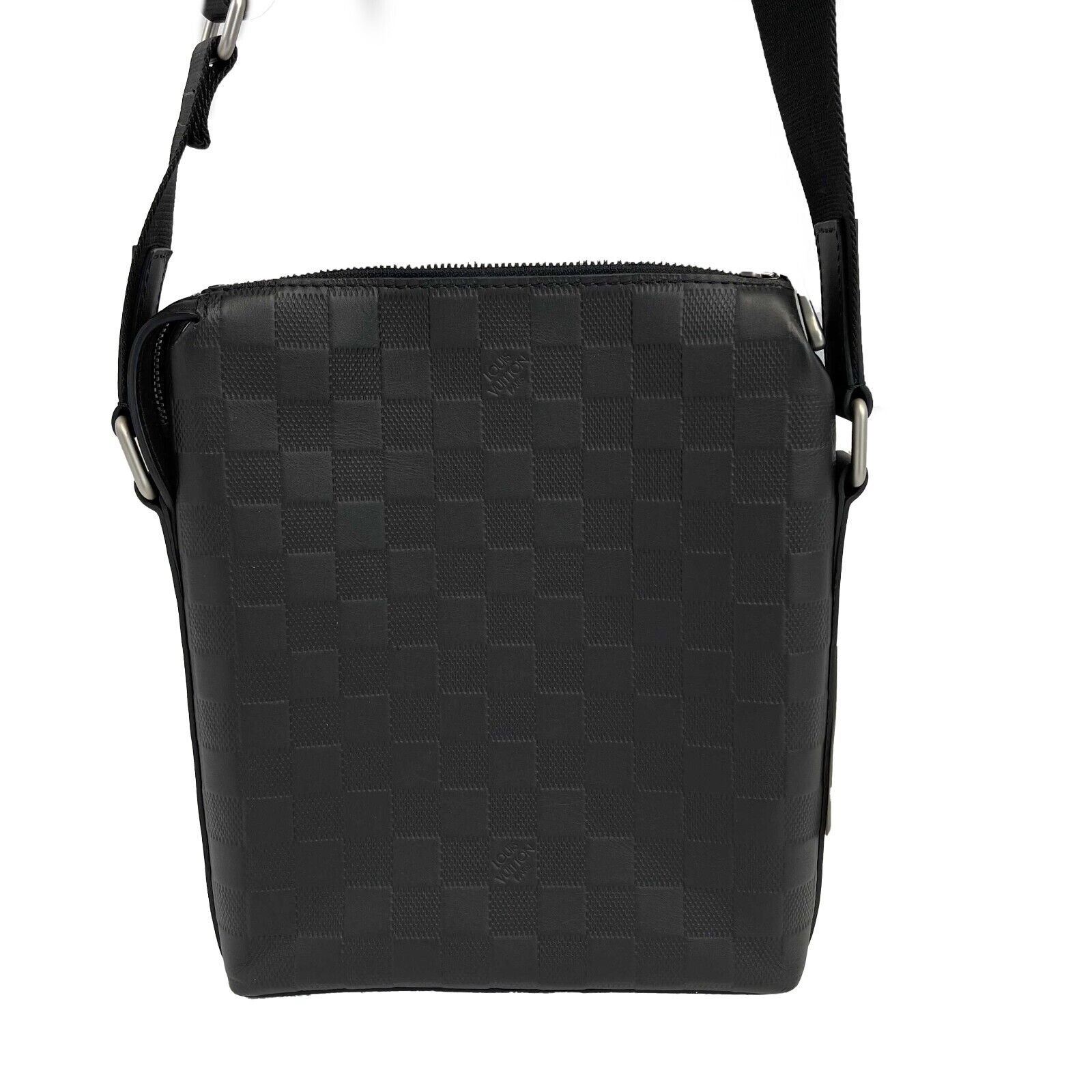 LOUIS VUITTON - Damier Infini Leather Messenger BB - Black Crossbody | AlmaBagz