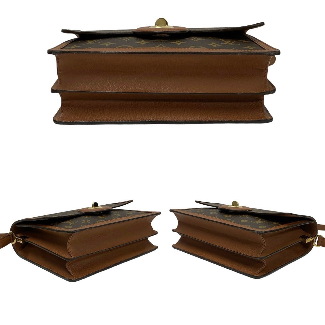 LOUIS VUITTON Shoulder Bag leather Brown Monogram Raspail | AlmaBagz - Image 4