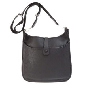 HERMES Shoulder Bag Togo black Evelyn 3 Black SilverMetal | AlmaBagz