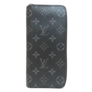 LOUIS VUITTON Long Wallet Purse M62295 Monogram Eclipse black Zippy Wallet Vertical Eclipse mens Used | AlmaBagz