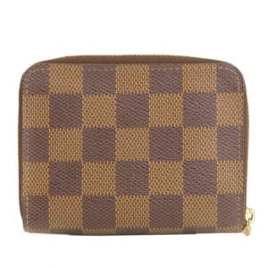 LOUIS VUITTON Coin case N63070 Damier canvas Brown Zippy Coin Purse Damier Ebene Women Used | AlmaBagz