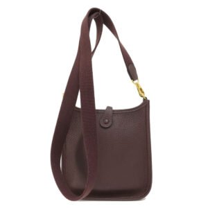 HERMES Shoulder Bag Taurillon Clemence Brown Evelyn TPM Brown Gold Metal Women Used | AlmaBagz