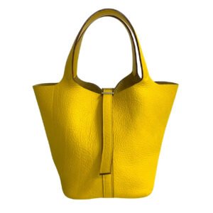 HERMES Handbag Taurillon Clemence yellow Picotan | AlmaBagz