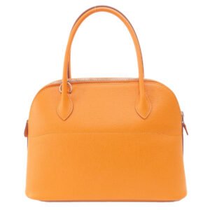 HERMES Handbag Epsom Orange Bolide 27 Apricot SilverMetal Women Used | AlmaBagz