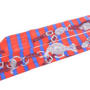 HERMES scarf silk Red Twilly Women Used | AlmaBagz