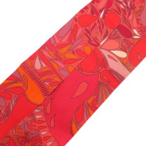 HERMES scarf silk Red Twilly Women Used | AlmaBagz