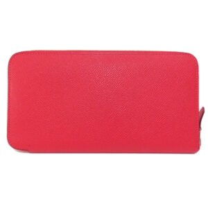 HERMES Long Wallet Purse Epsom Red Azap Long Red SilverMetal | AlmaBagz