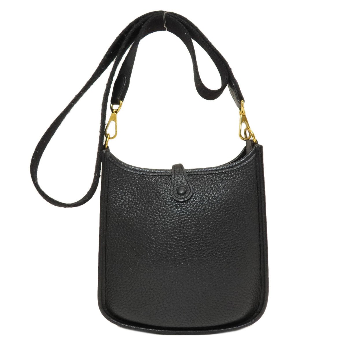 HERMES Shoulder Bag Taurillon Clemence black Evelyn TPM Black Gold Metal Women Used | AlmaBagz